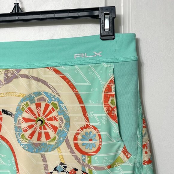 RLX Ralph Lauren Golf Skort Tulip Hem in Mint Green Multi Size M - Picture 5 of 11